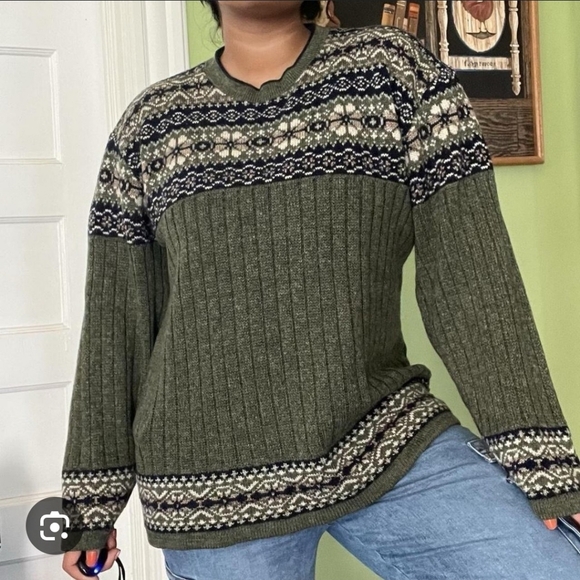 Fashion Bug Sweaters - Vtg Fashion Bug Fair Isle Winter Sweater Size 18/20